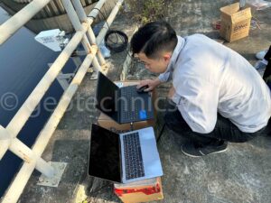 Kết nối bộ thiết bị đo vậ tốc mực nước lưu lượng Geolux RSS-2-300 WL và máy tính